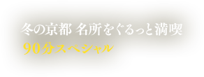 冬の京都 名所をぐるっと満喫90分スペシャル
